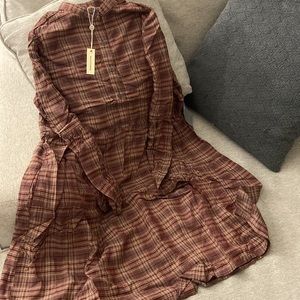 Max Studio Plaid Dress with Pockets, Size Medium